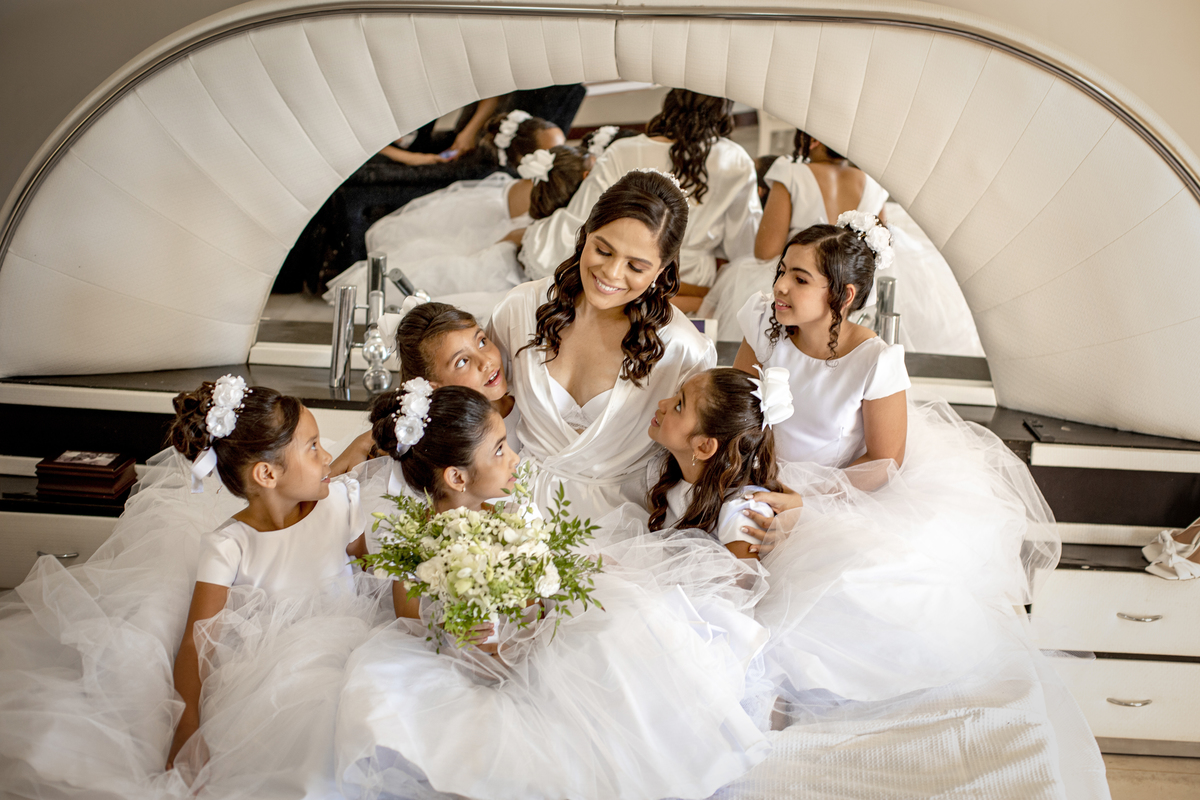 noivinha e daminhas de casamento na Bahia 