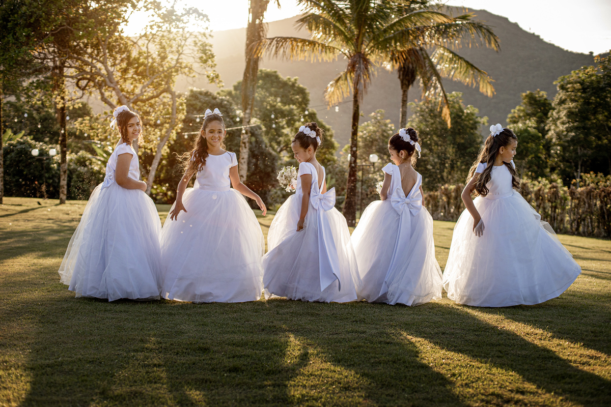 noivinha e daminhas de casamento na Bahia 