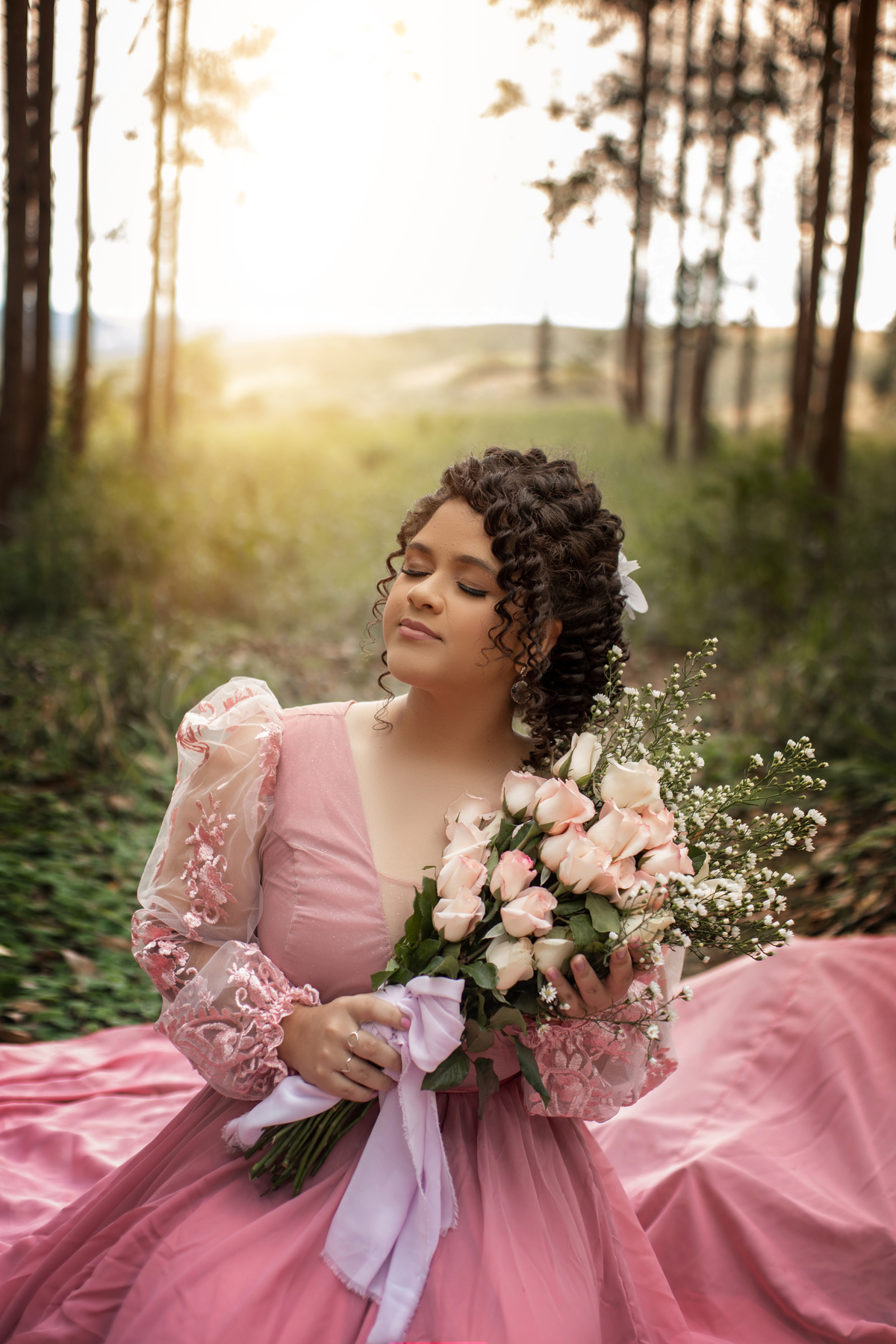 retrato de menina 15 anos delicada 