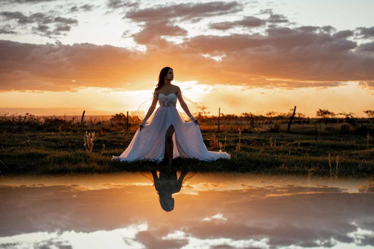 vestida para sua festa de 15 anos 