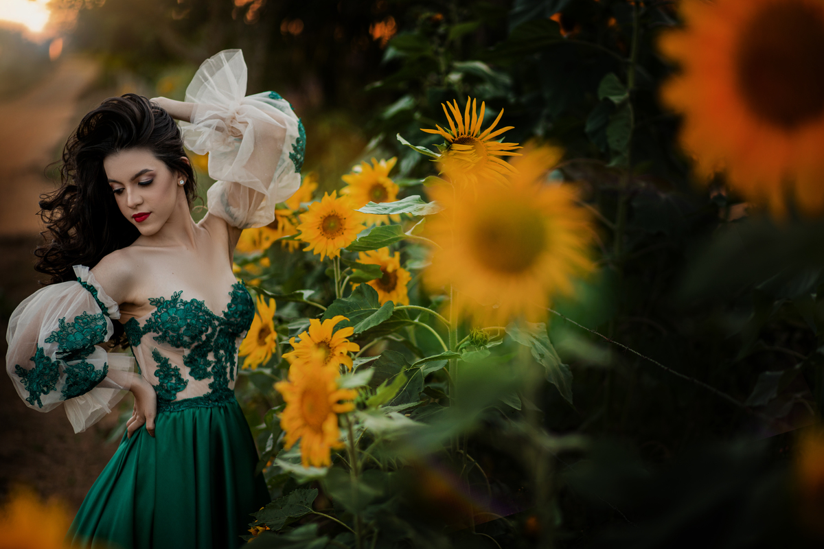 girassol em ensaio fotografico 