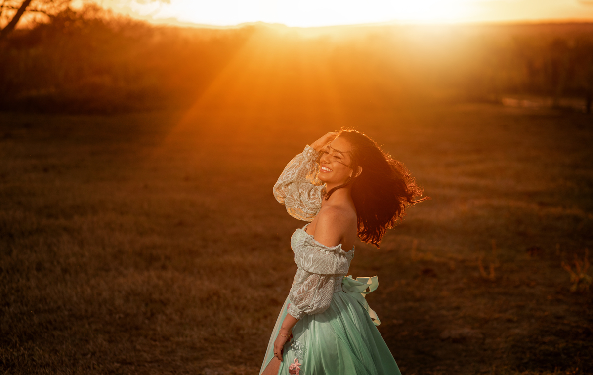 foto com cabelo voando