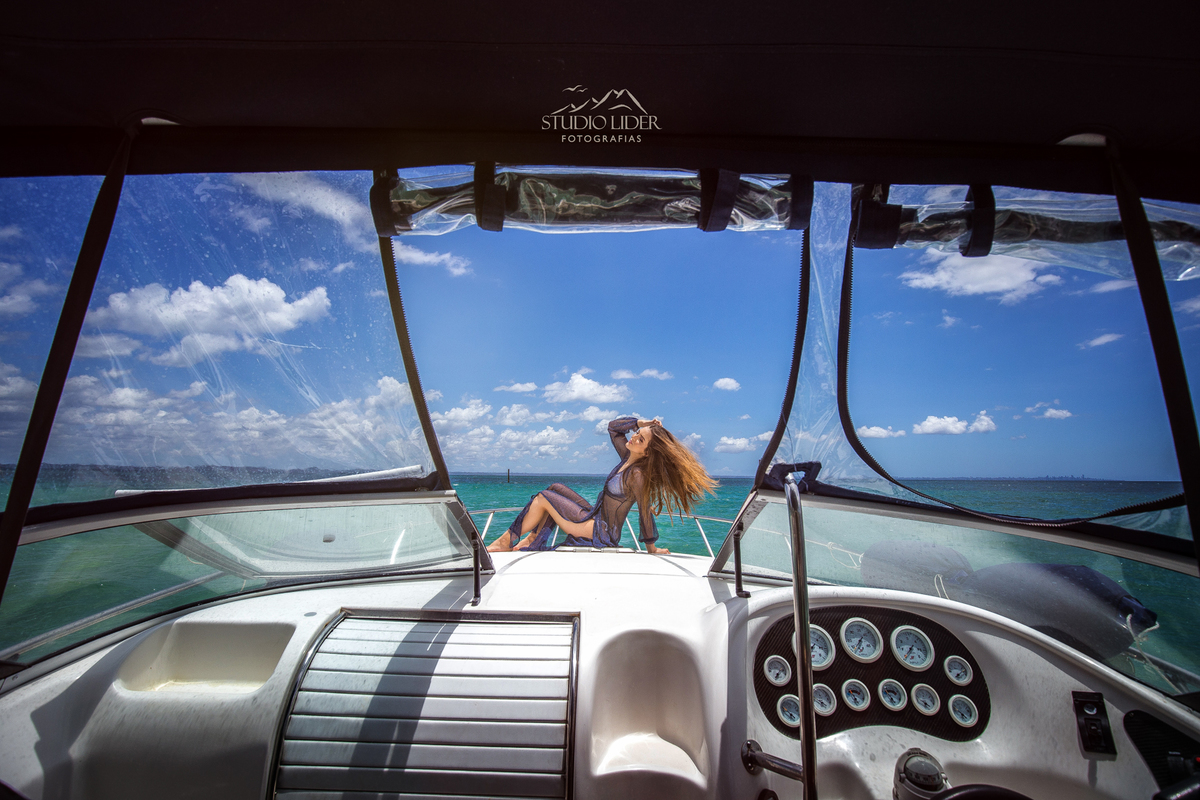 ensaio em barco debutante 