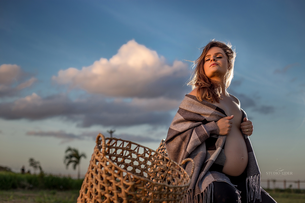 ensaio em fazenda com cavalo
