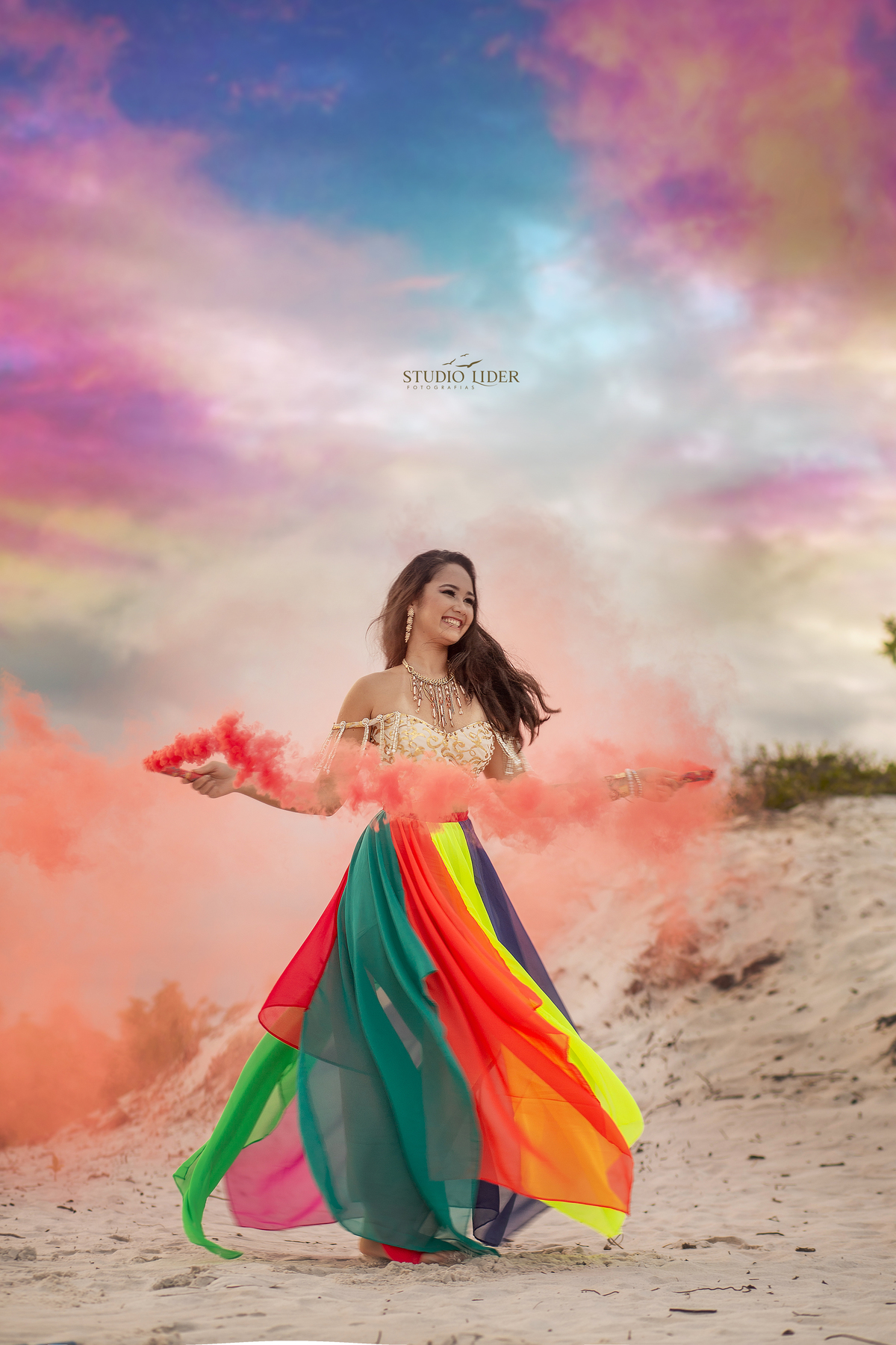 ensaio debutante em Salvador  ensaio debutante perfeito castelo colorido roupa colorida 15 anos