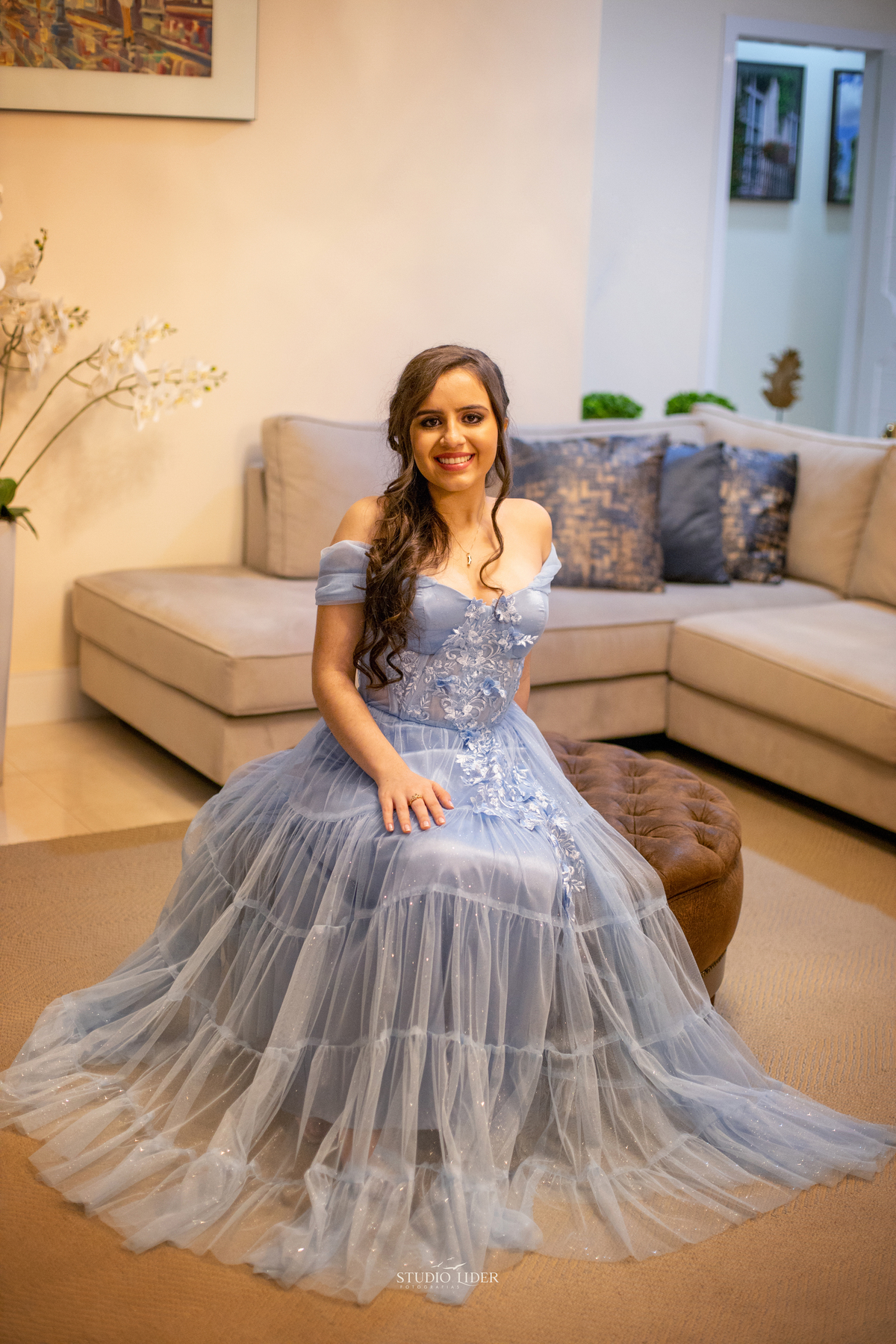 aniversario de 15 anos  em Jequié cerimonia intimista menina vestido azul cerimonia na pandemia 