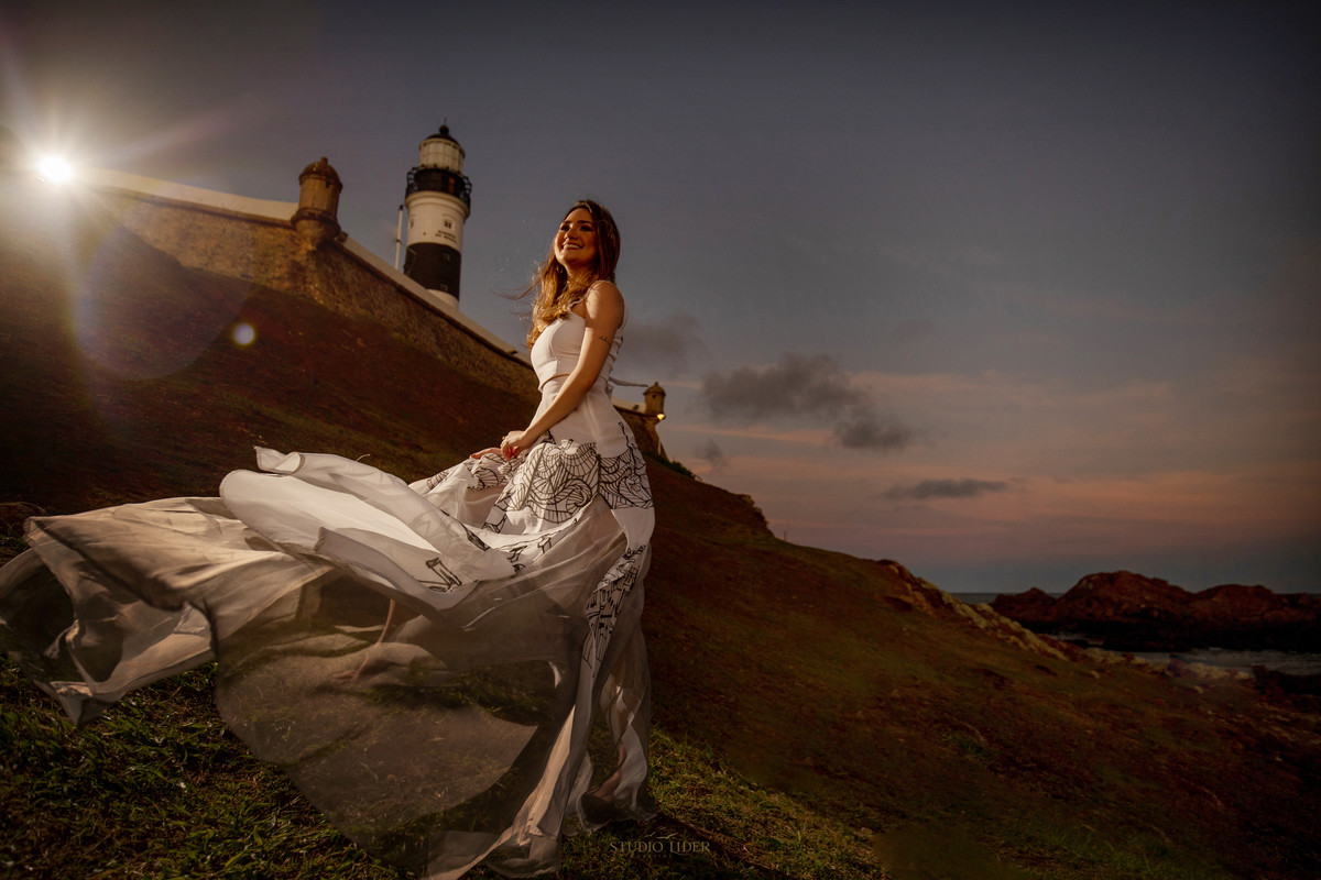 ensaio em Farol da Barra em Salvador 