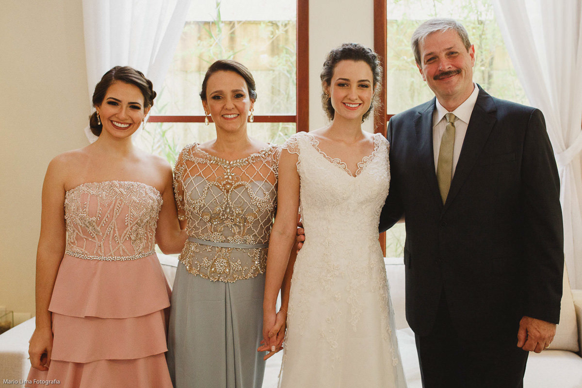 Retrato da família da noiva