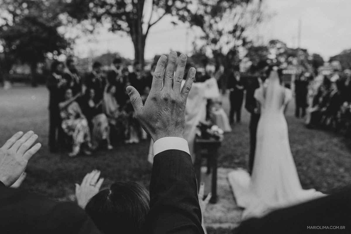 Benção dos convidados para os noivos em SPAC São Paulo Athletic Club