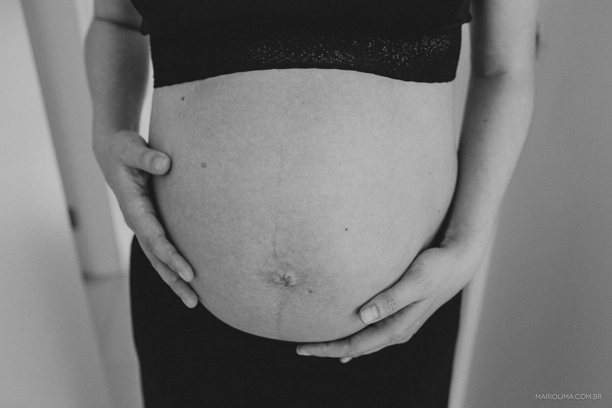Fotografia de barriga de gravida