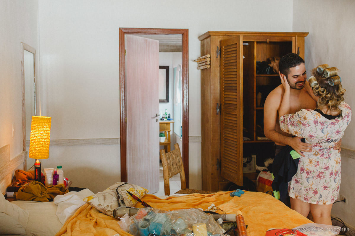 Making of do casal no quarto antes do casamento