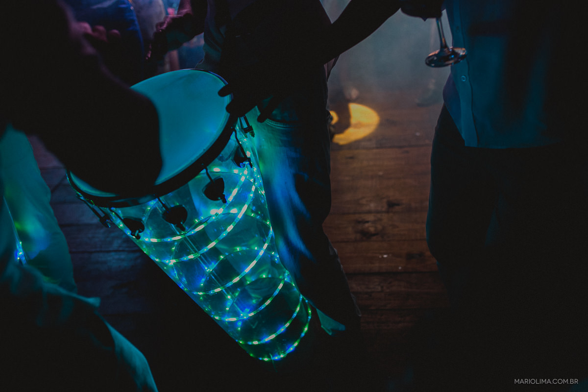 Iluminação da festa de casamento da Pousada Vila das Velas