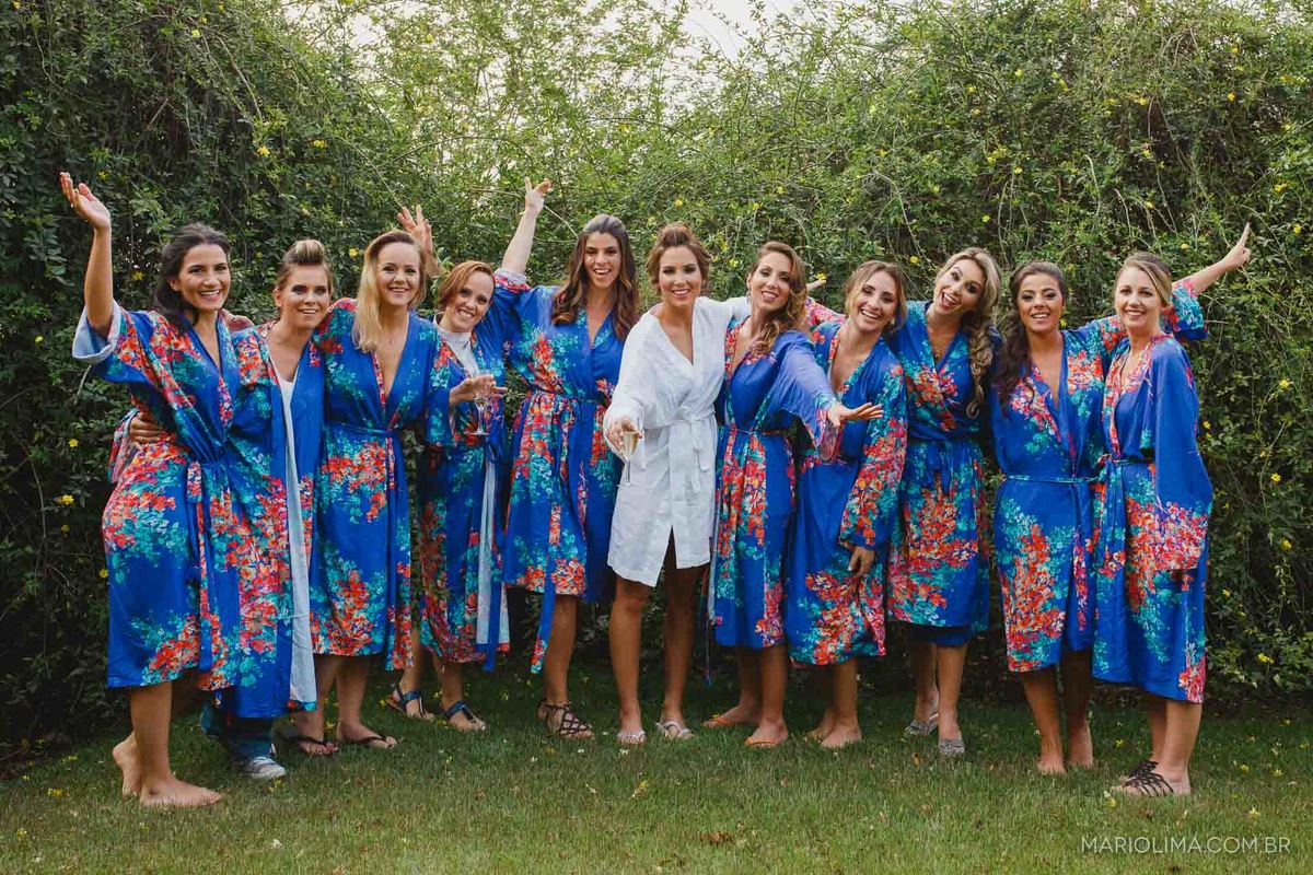 Making of de noiva com madrinhas em Hotel Villa Rossa - São Roque