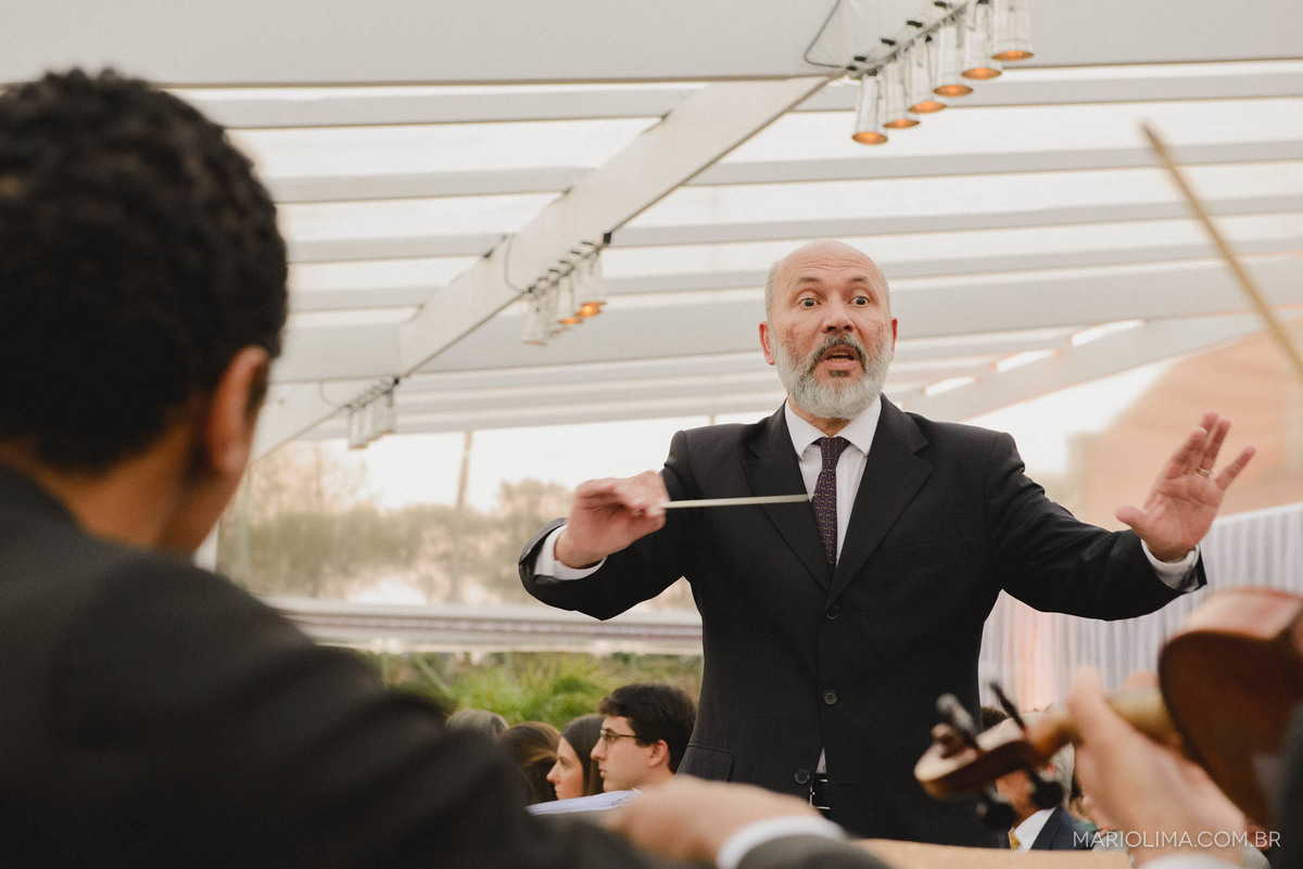 Orquestra Filarmônica de Paraisópolis em cerimônia de casamento em Gare da Mata em São Roque - SP