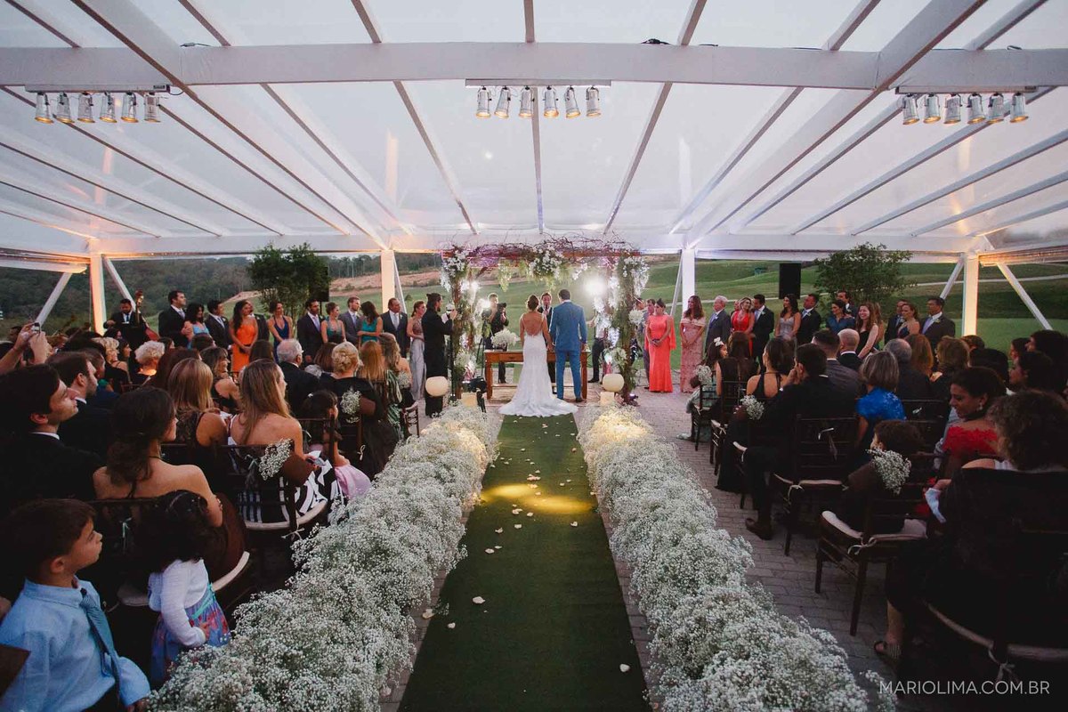 Fotografia de cerimônia de casamento no Gare da Mata em São Roque - SP