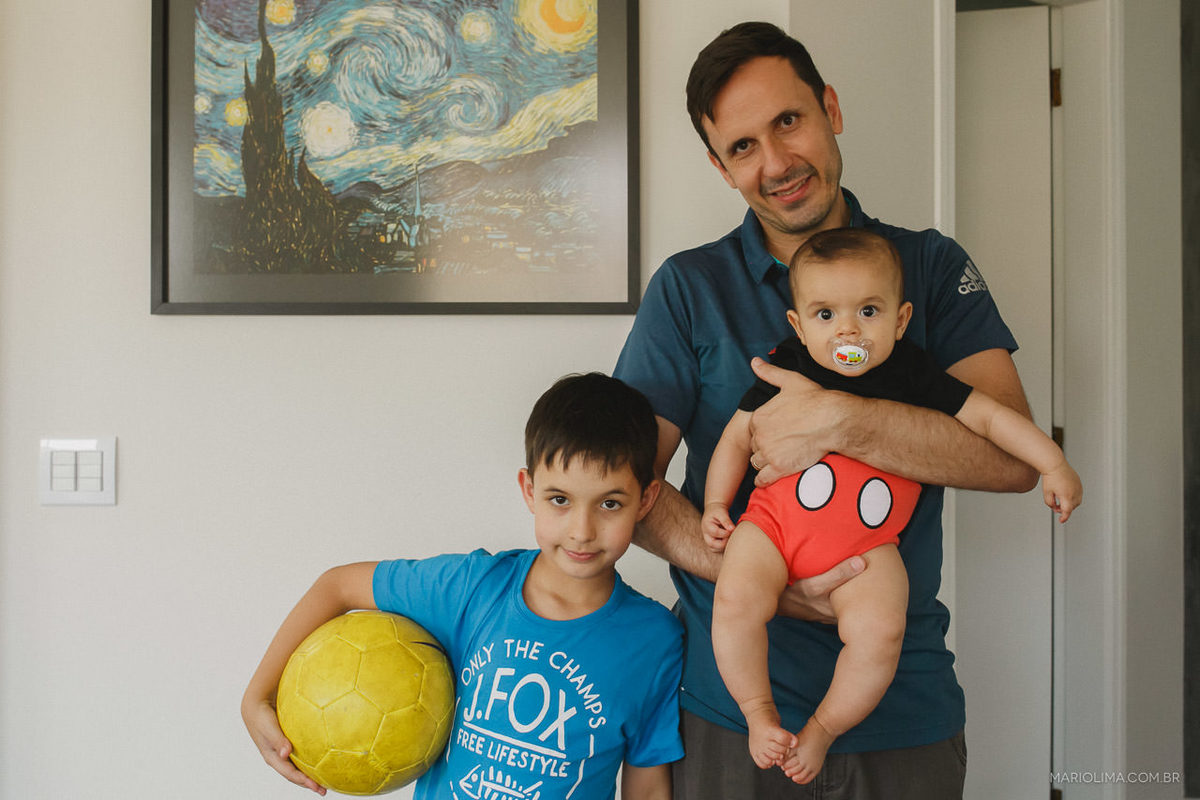 Retrato de pais e filhos