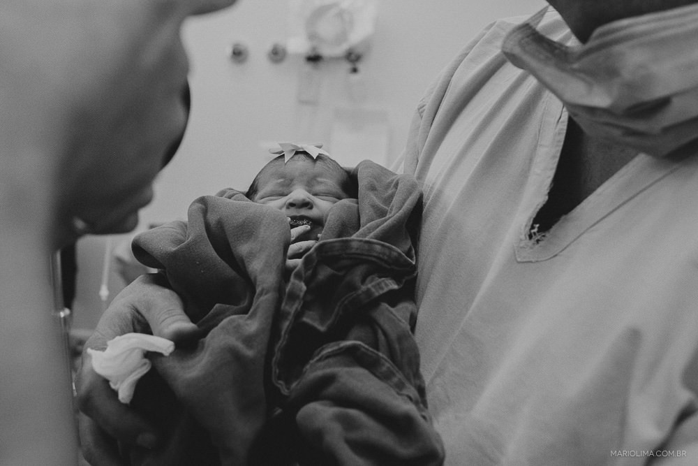 Fotografia de recém nascida em Maternidade Santa Joana