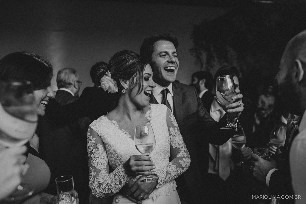 Brinde dos noivos em Espaço Jardim Europa