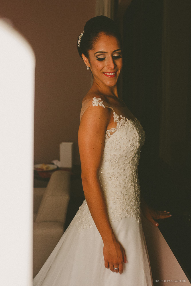 Fotografia do vestido da noiva