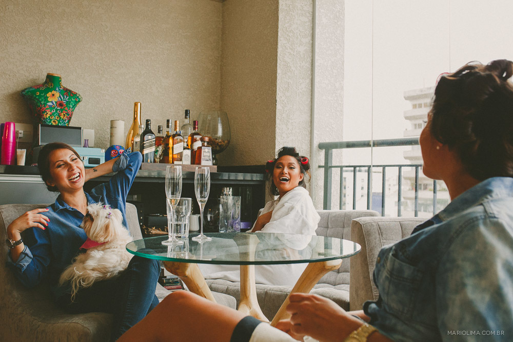 Making of da noiva com as madrinhas