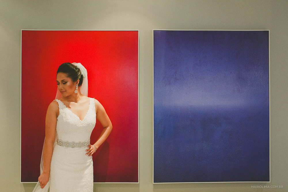 Retrato de noiva no making of