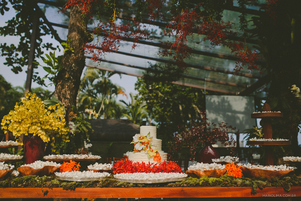 Decoração de casamento na praia do Juquehy