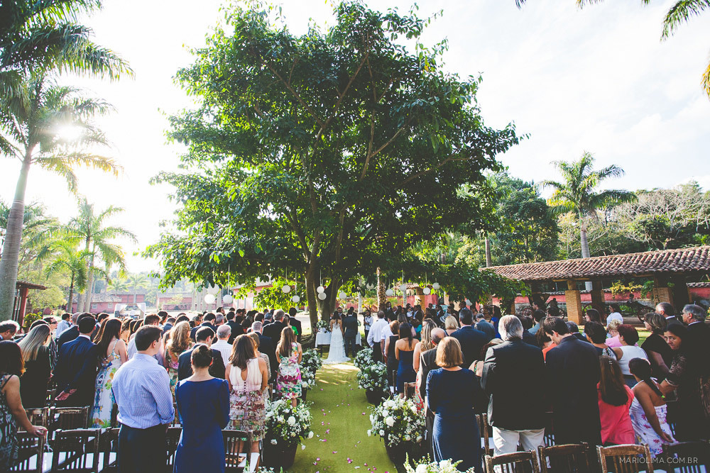 Retrato da cerimônia de casamento na Fazenda das Cabras