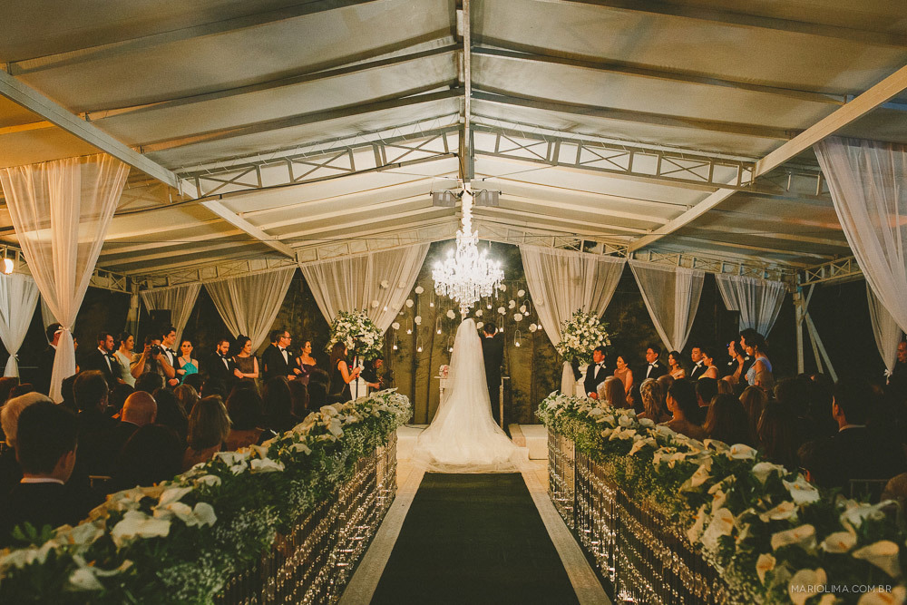 Retrato de cerimônia de casamento no Buffet Colonial 