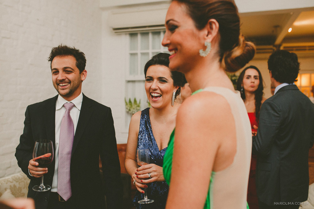 Padrinhos em festa de casamento no Studio Carlota