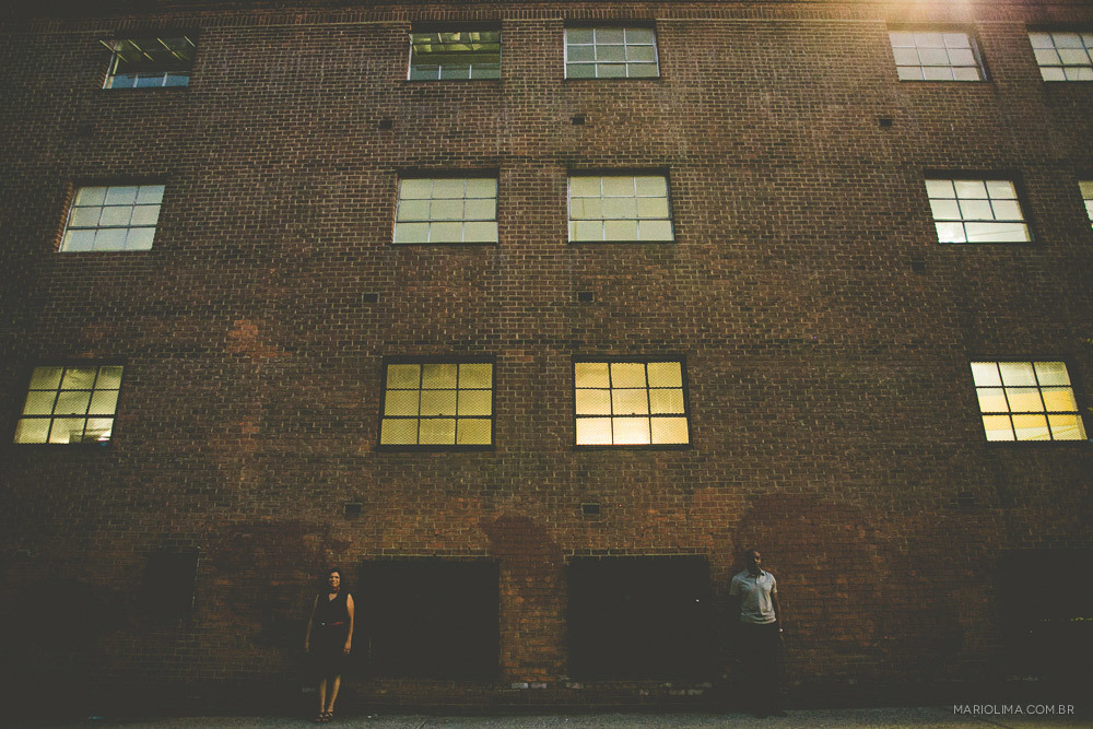 Fotografia de casal a noite em New York