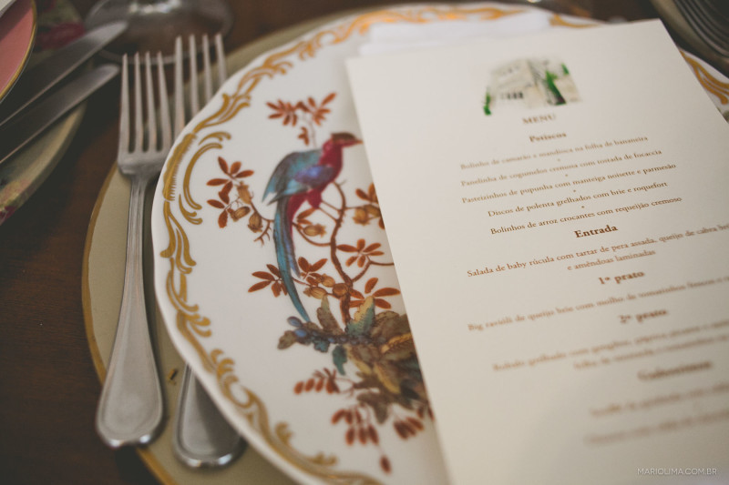 Cardápio de casamento feito por D. Filipa e Coisas de Doris