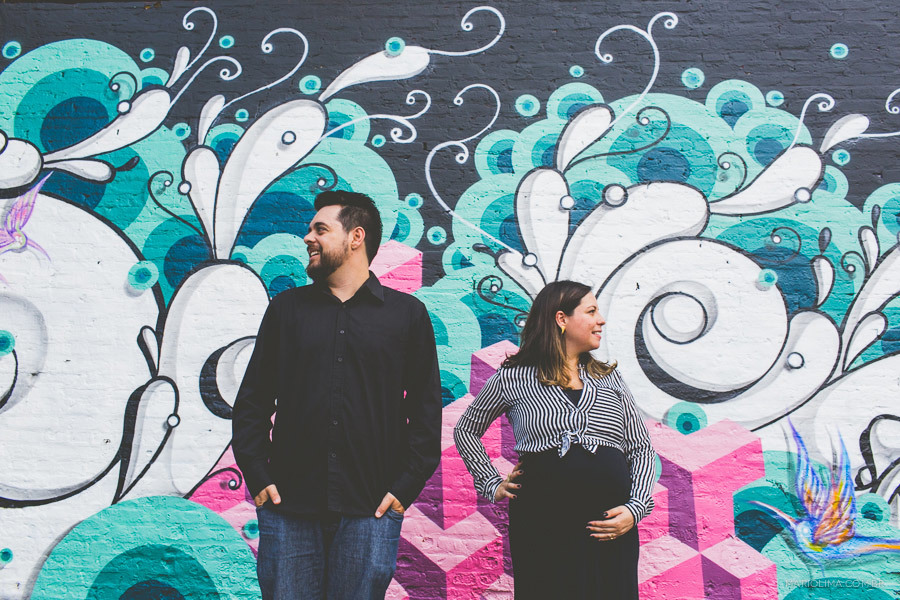 Fotografia de pais no Beco do Batman