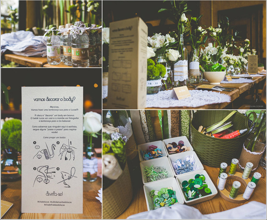 Retrato de adereços para roupa de bebê 