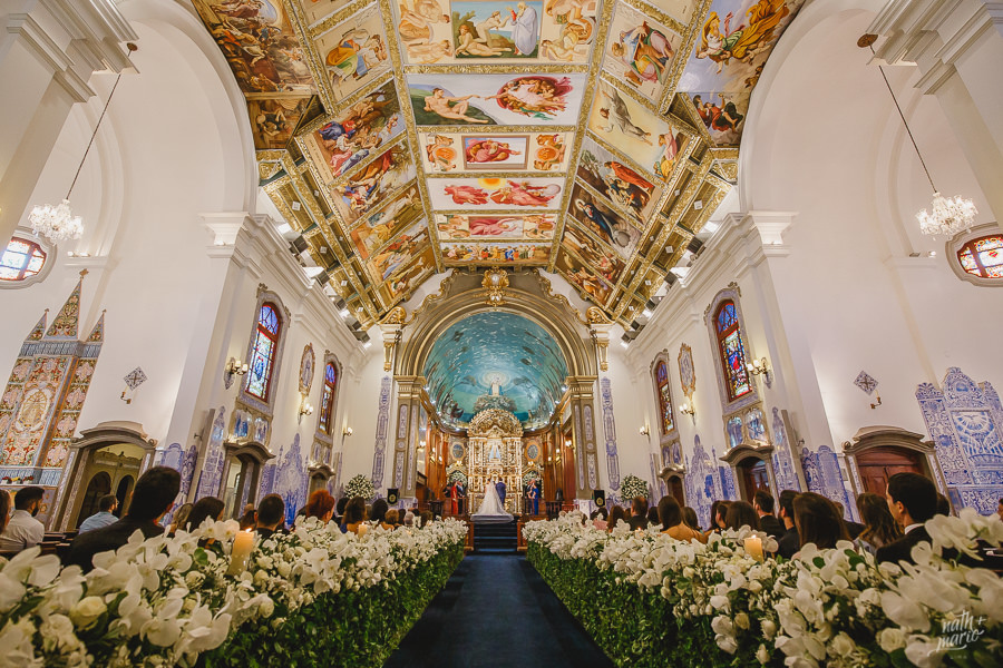 foto da decoração na igreja nossa senhora do brasil