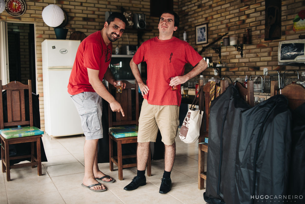 padrinhos se arrumando