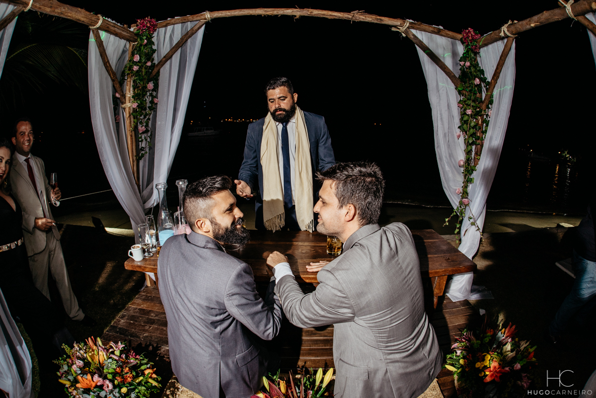 Padrinhos na festa de casamento