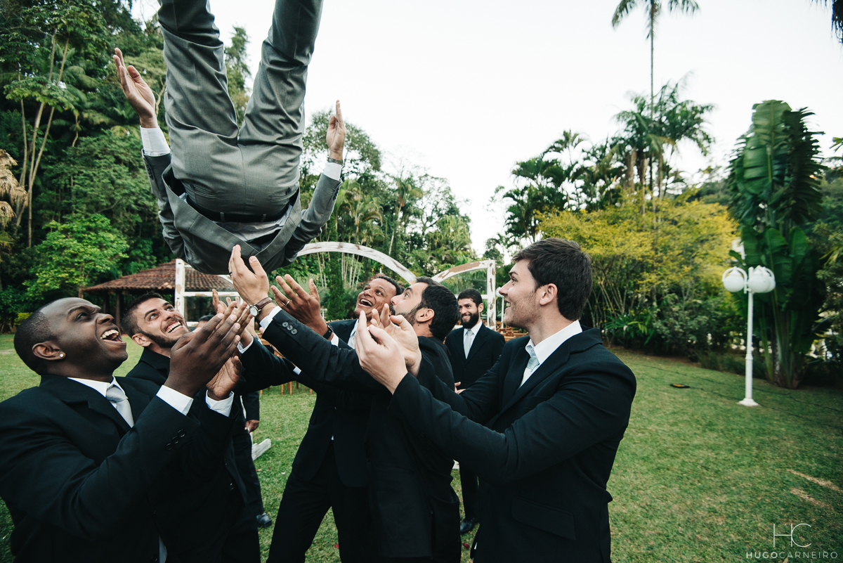 fotos do noivo com os padrinhos