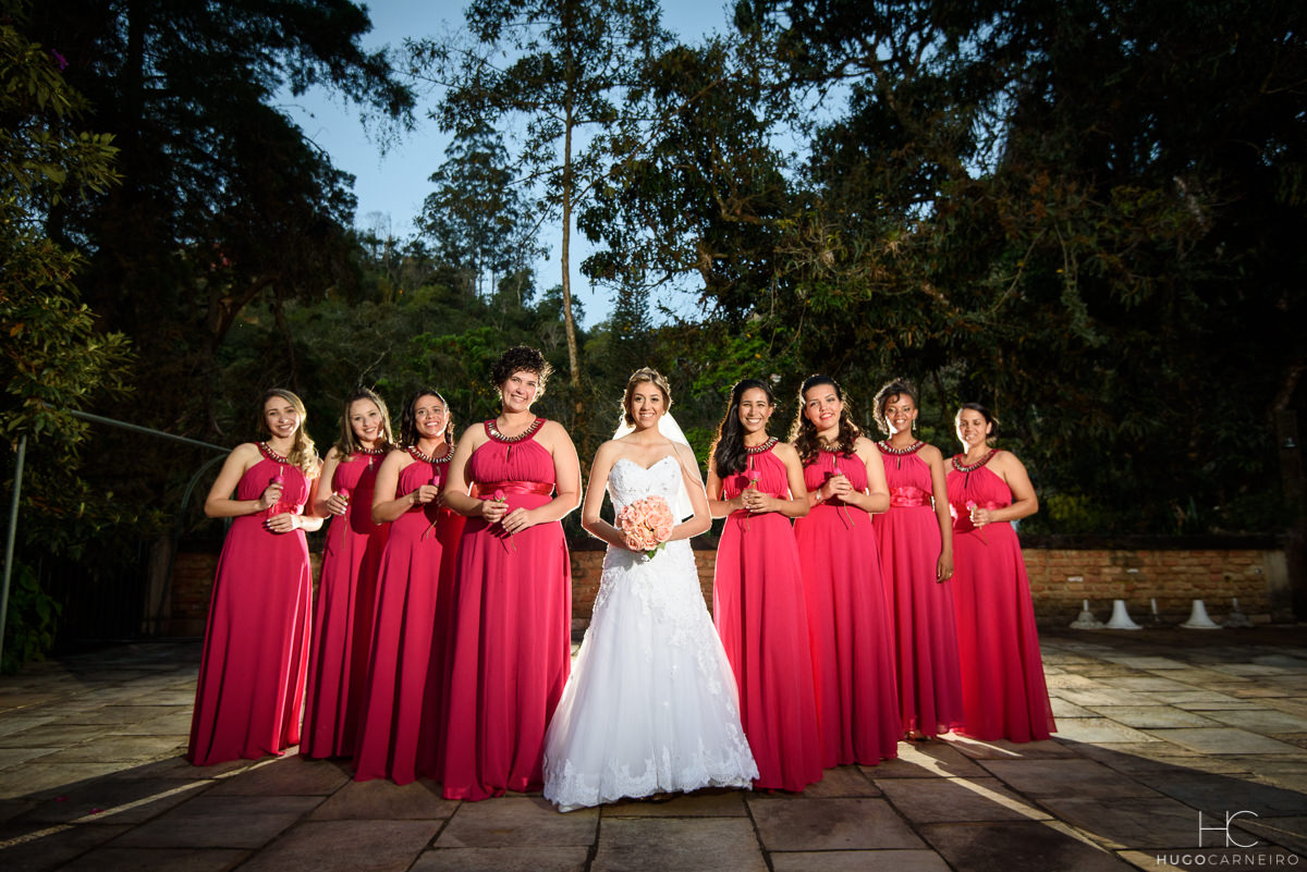 Fotos de noiva com madrinhas