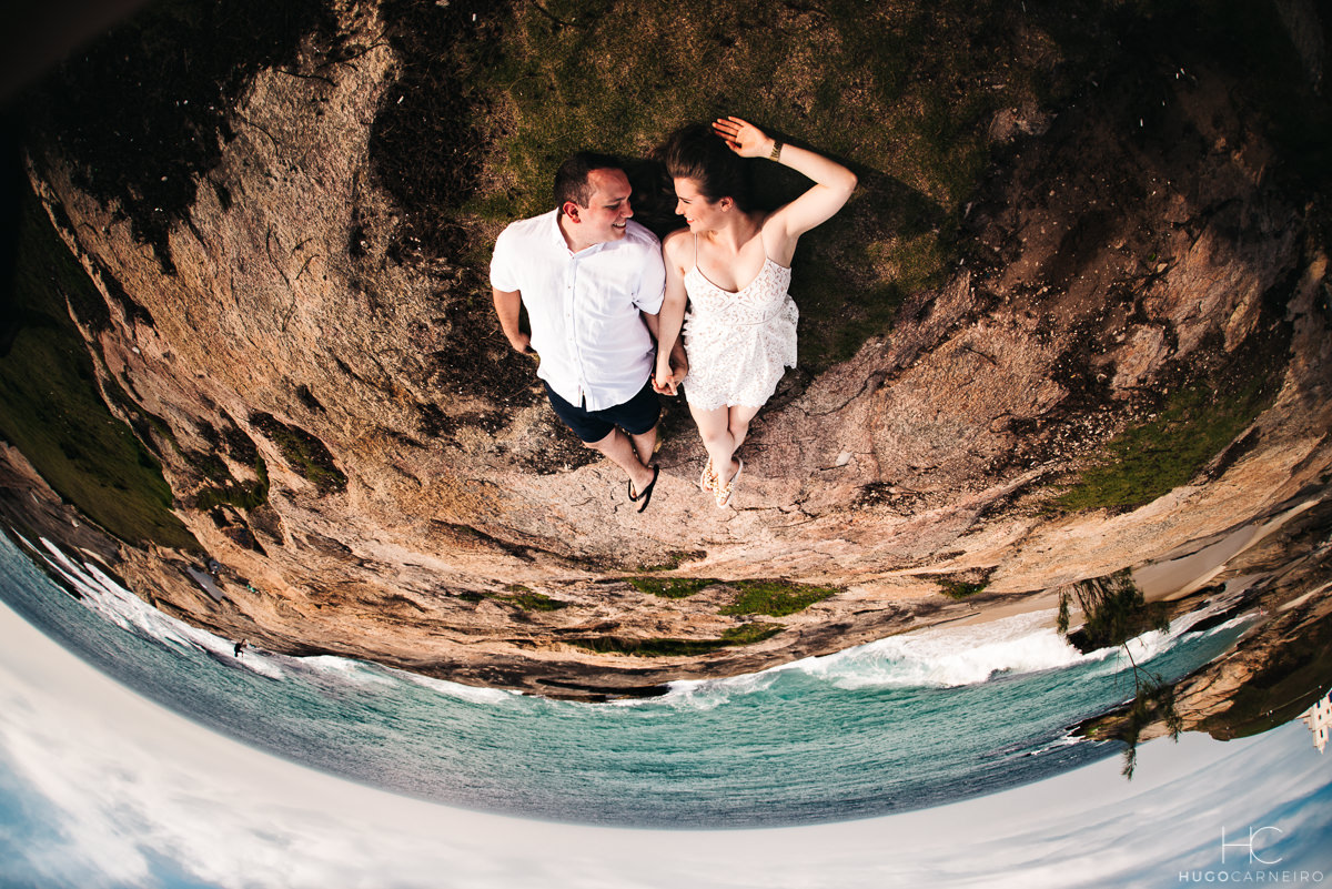 Ensaio pré-casamento na praia