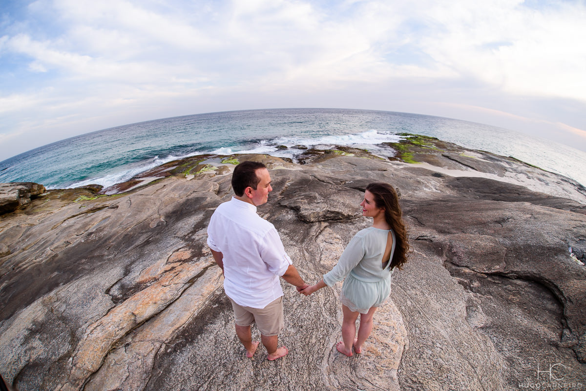 Ensaio pré-casamento na praia