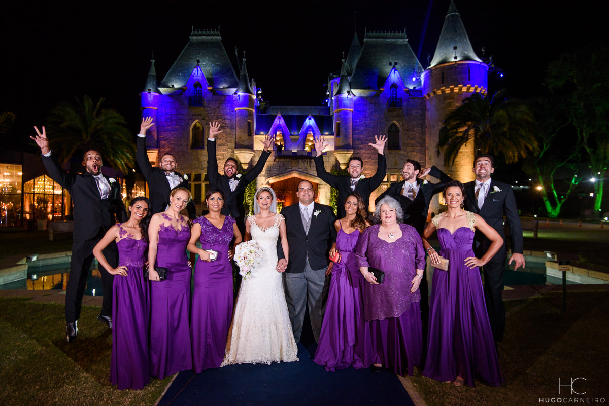 Noivos com os padrinhos