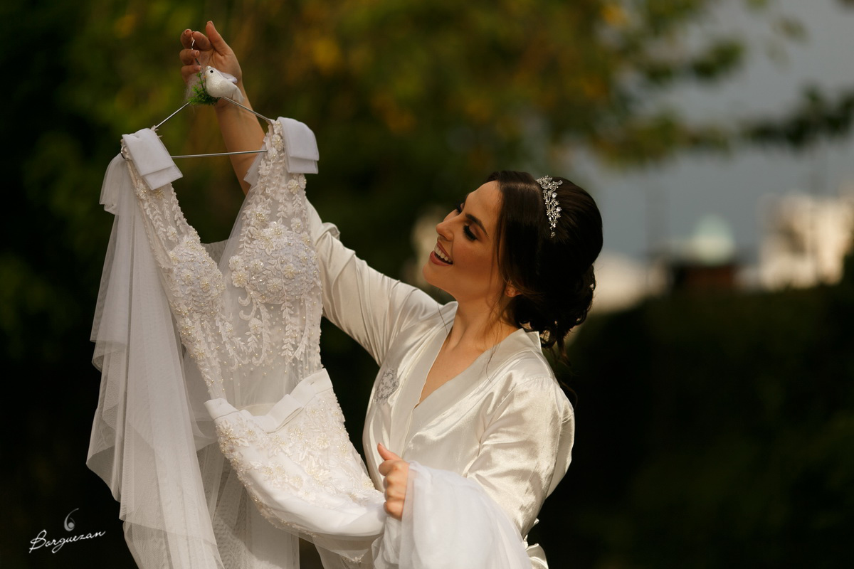 Noiva com o seu vestido