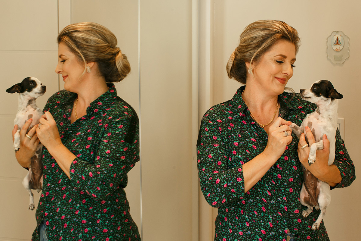 Mãe da Noiva e a cachorrinha