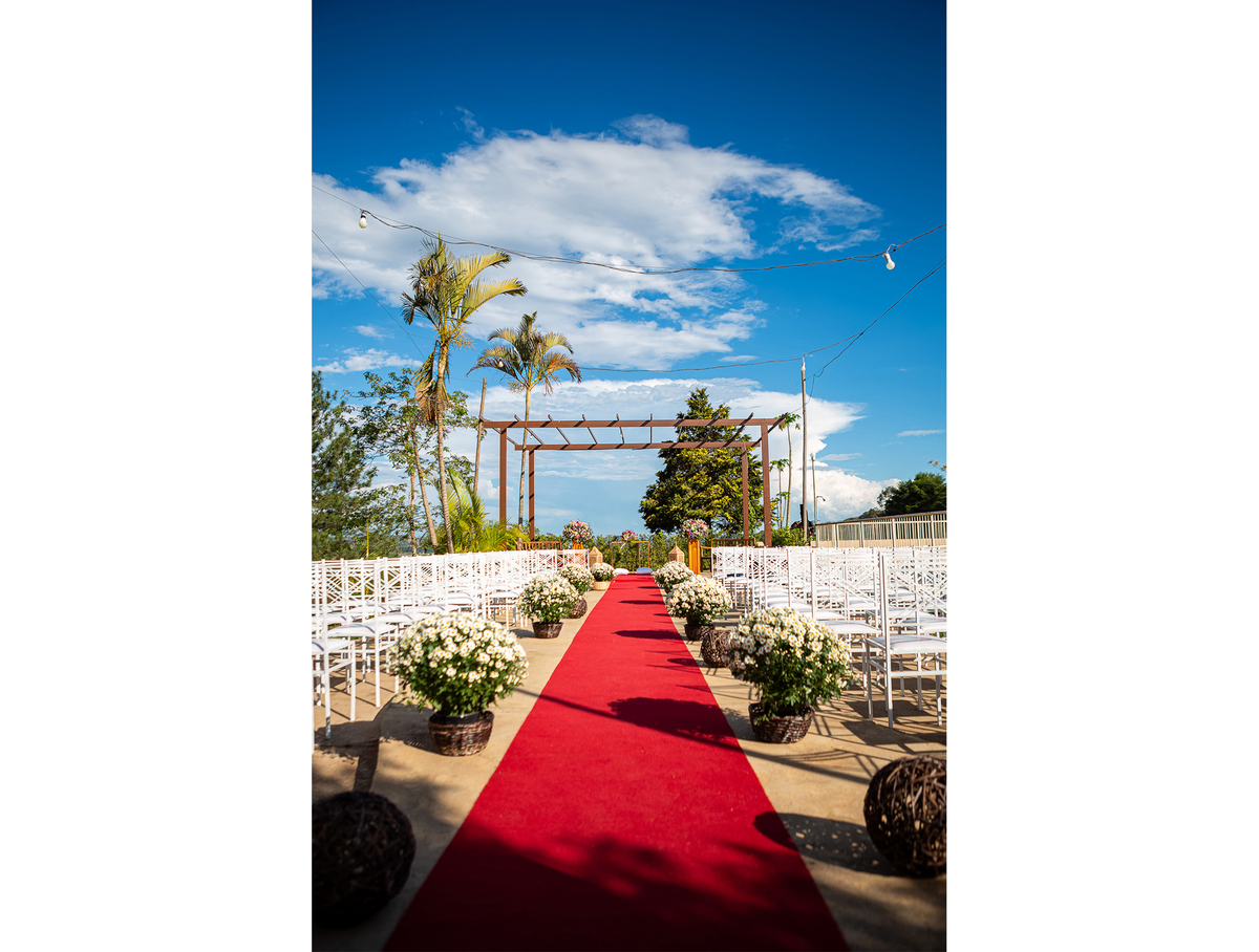 decoração de casamento ao ar livre, corredor do casamento