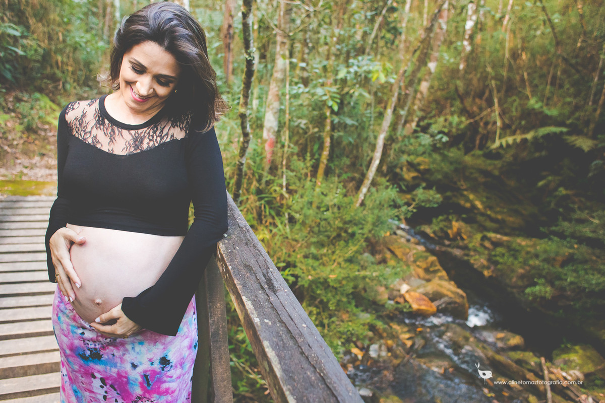Ensaio Gestante, Quedas do rio Bonito - Lavras - MG Carina e Alexandre, Aline Tomaz Fotografia.