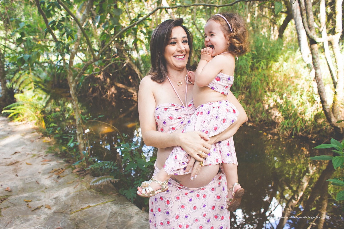 Ensaio Gestante, Quedas do rio Bonito - Lavras - MG Carina e Alexandre, Aline Tomaz Fotografia