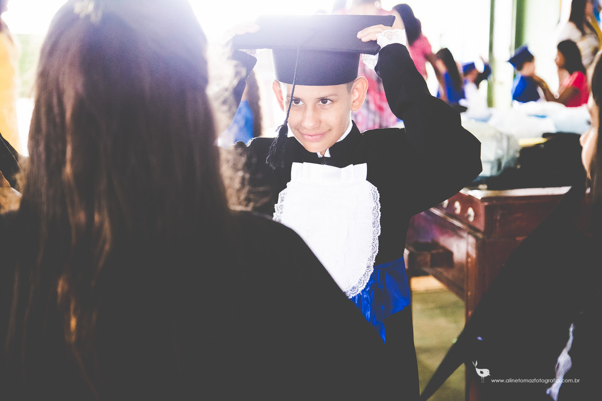 Pedro Formatura Infantil, FADMINAS, Lavras-MG, Aline Tomaz Fotografia