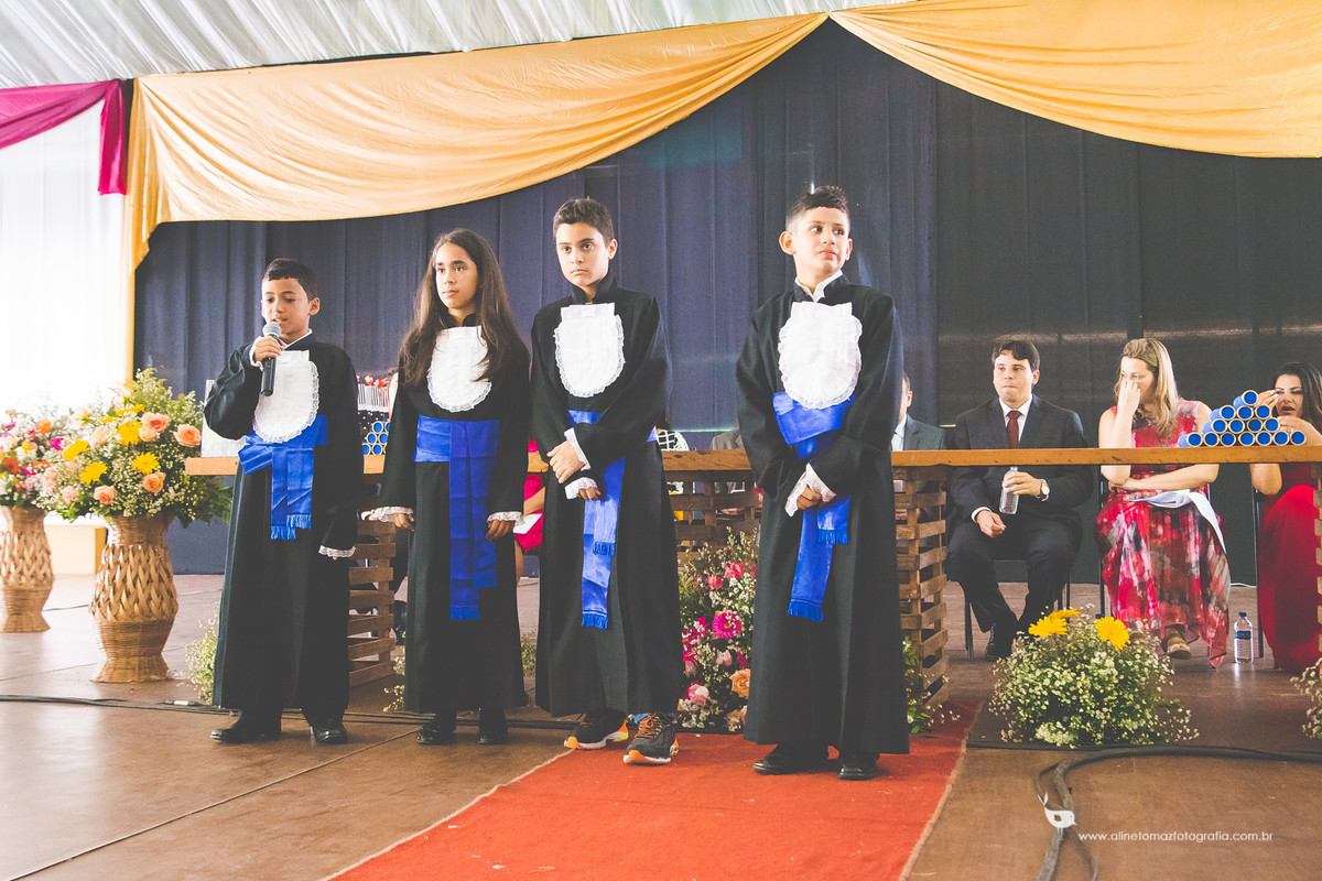 Pedro Formatura Infantil, FADMINAS, Lavras-MG, Aline Tomaz Fotografia