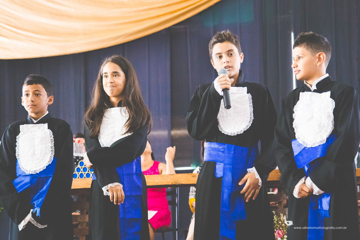 Pedro Formatura Infantil, FADMINAS, Lavras-MG, Aline Tomaz Fotografia
