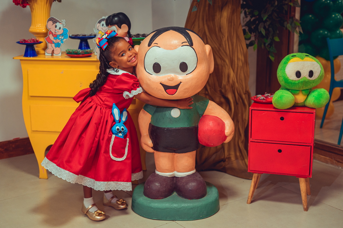 aniversário turma da mônica senhoritas fotografia cebolinha cascão magali festa decoração bolo menina liz